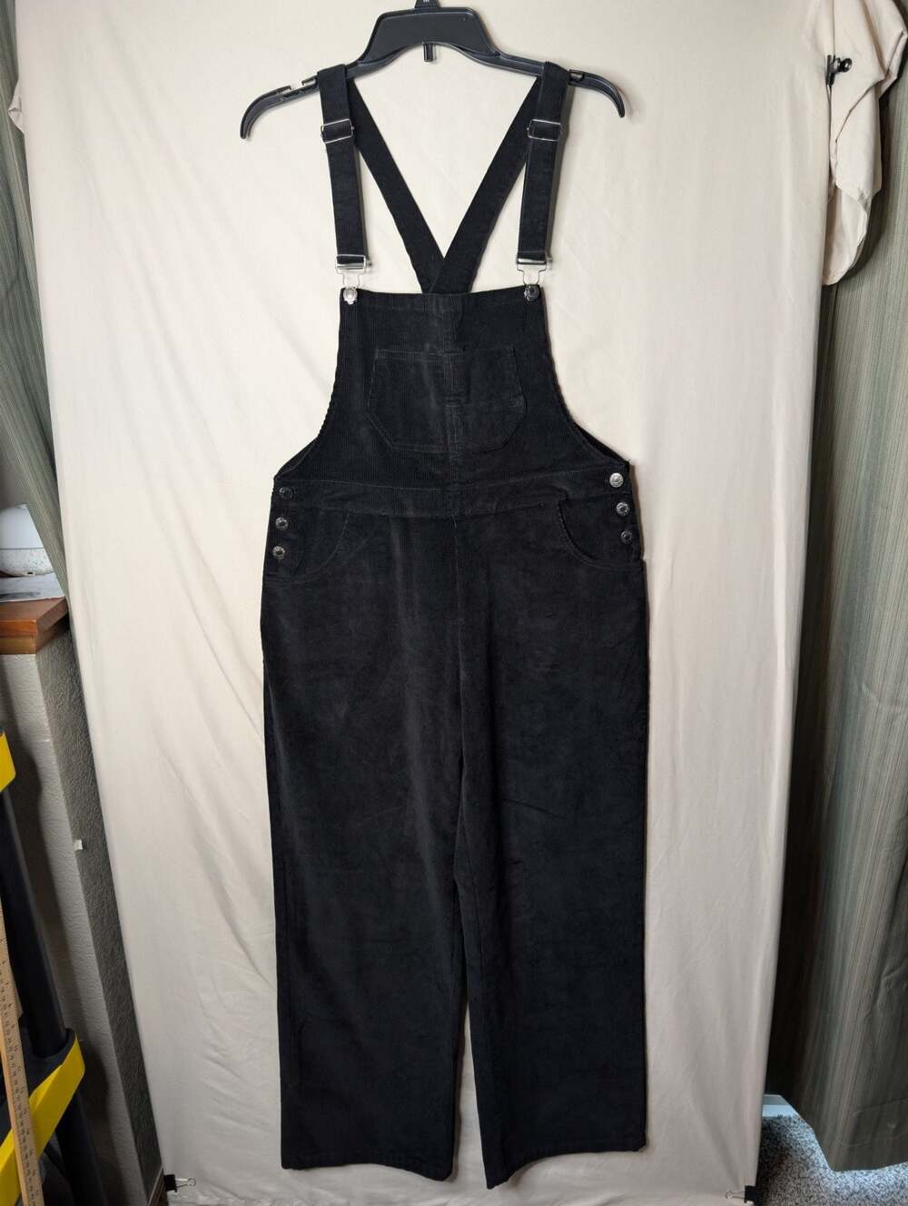 Coco + Carmen Black Corduroy Overalls